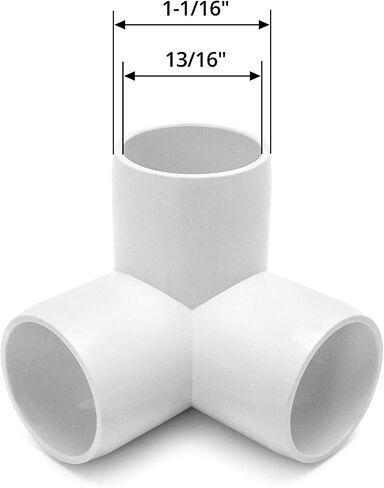 QWORK 4 Way 1/2" Cross PVC Fitting، 10 Pack PVC Fitting Connector، درجة الأثاث، لبناء الأثاث والهياكل البلاستيكية، أبيض in Saudi Arabia