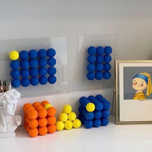 25 قطعة من كرات الرغوة الناعمة الزرقاء من كلاين لتزيين جدران المنزل وإسفنجة لعب خفيفة الوزن in Kuwait