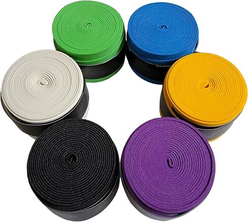 قبضة مضرب Overgrips تمتص العرق وقابلة للتمدد مناسبة لقبضات المضرب الواقية من كرة الريشة والتنس (متجمد - 6 قطع) in Saudi Arabia
