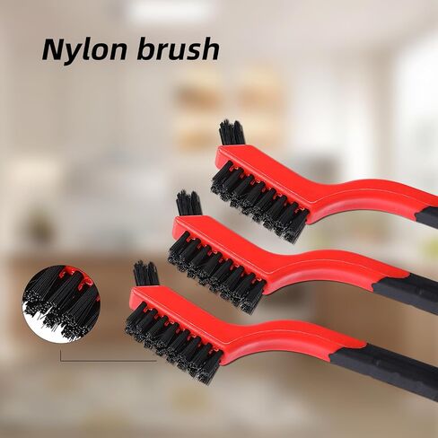 4pcs Mini Wire Brush Set, Nylon Tube Brushes Brass Stainless Steel Wire Brushes Bristles Rust Paint Metal with Curved Handle Grip for Dirt Removal in Holes in Saudi Arabia