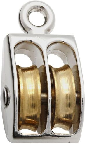 National Hardware N243-600 3204BC Fixed Double Pulley in Nickel in Saudi Arabia