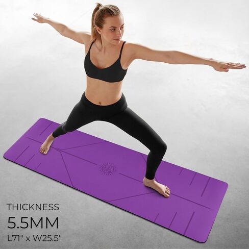 Plyopic. Ultra-Grip Pro+ Yoga Mat – EXTREME Non-Slip Performance - Dry Grip & Wet Grip - Alignment Line - Comfortable & Sweat Resistant - For Yoga, Pilates, Exercise, Workout, Bikram & Hot Yoga in Kuwait