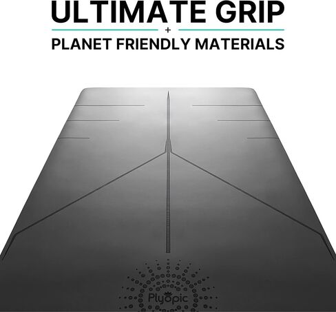Plyopic. Ultra-Grip Pro+ Yoga Mat – EXTREME Non-Slip Performance - Dry Grip & Wet Grip - Alignment Line - Comfortable & Sweat Resistant - For Yoga, Pilates, Exercise, Workout, Bikram & Hot Yoga in Kuwait