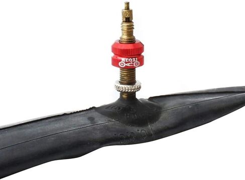 صواميل صمام أنبوب داخلي من Yikko Bicyle مع حلقة دائرية محكمة الغلق، صواميل صمام بريستا لإطارات فراغ الدراجة الملونة، مناسبة لمعظم دراجات الطرق الجبلية - قطعتان (ذهبي) in Kuwait