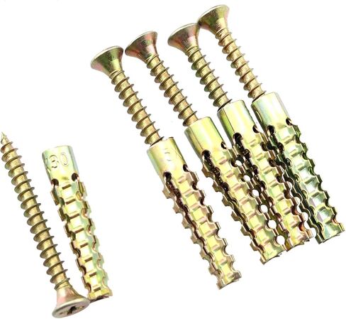 مرساة حائط مع براغي DZS ELEC 20 قطعة 5 × 30 مم مرساة حائط فولاذية على شكل شجرة للجدار الخرساني والجدار المجوف والجدار الخشبي in Kuwait