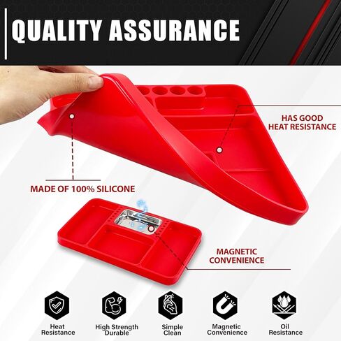 صينية أدوات مرنة كبيرة غير قابلة للانزلاق من 3 قطع من C&T، منظم أدوات مطاط السيليكون، صينية حامل أدوات غير قابلة للانزلاق، منظم الأدوات، تخزين الأدوات، حامل الأدوات، حصائر الأدوات in Kuwait