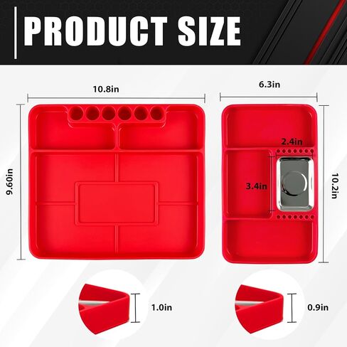 صينية أدوات مرنة كبيرة غير قابلة للانزلاق من 3 قطع من C&T، منظم أدوات مطاط السيليكون، صينية حامل أدوات غير قابلة للانزلاق، منظم الأدوات، تخزين الأدوات، حامل الأدوات، حصائر الأدوات in Kuwait