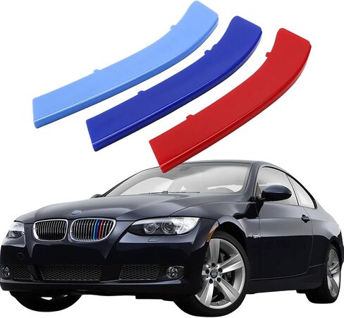 إدراجات شبكة السيارات لسيارات BMW 3 Series 2013-2018 F30 F31 318i 320i 328i 330i 335i 340i 8 شبكات، ملحقات الشواية الأمامية M ملونة in Saudi Arabia