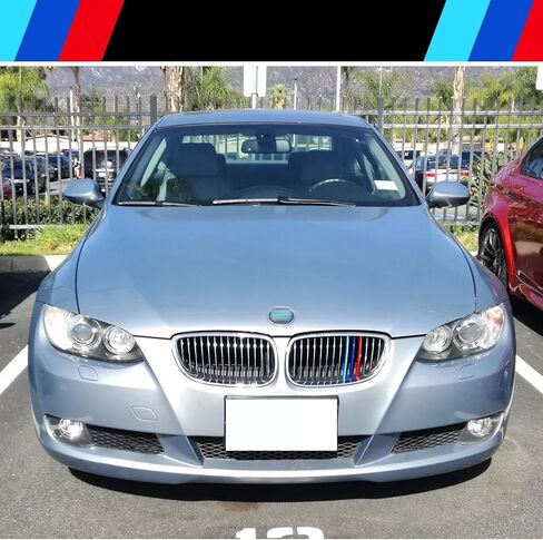 إدراجات شبكة السيارات لسيارات BMW 3 Series 2013-2018 F30 F31 318i 320i 328i 330i 335i 340i 8 شبكات، ملحقات الشواية الأمامية M ملونة in Saudi Arabia