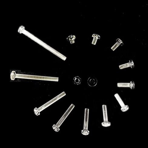 PC (Polycarbonate) Acrylic Plastic Transparent Metric Phillips Pan Head Screws M4 Set Full Length 4-45mm and M4 Nut and M4 Washer Assortment Hardware Kit Pack of 295PCS in Saudi Arabia