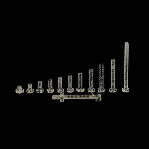 PC (Polycarbonate) Acrylic Plastic Transparent Metric Phillips Pan Head Screws M4 Set Full Length 4-45mm and M4 Nut and M4 Washer Assortment Hardware Kit Pack of 295PCS in Saudi Arabia