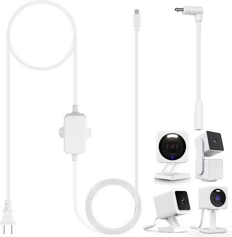 10Ft/3m Charging Cable Power Adapter Designed for Wyze Cam Pan v3, Wyze OG, Wyze Cam v3 and v3 Pro, No Need for a Charging Head, Suitable for Indoor and Outdoor Use, IP67 Waterproof in Saudi Arabia