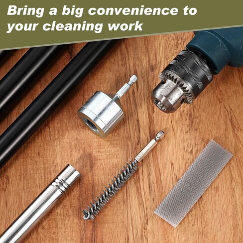 Pasimy 1/2'' Copper Tube Pipe Cleaner Brush Kit 1/2'' Stainless Steel Bore Brush and Metal Copper Pipe Cleaning for Power Drill with Hex Shank Cleaning Professional Plumbers Industrial Purposes in Saudi Arabia