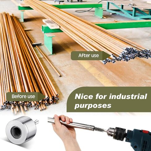 Pasimy 1/2'' Copper Tube Pipe Cleaner Brush Kit 1/2'' Stainless Steel Bore Brush and Metal Copper Pipe Cleaning for Power Drill with Hex Shank Cleaning Professional Plumbers Industrial Purposes in Saudi Arabia