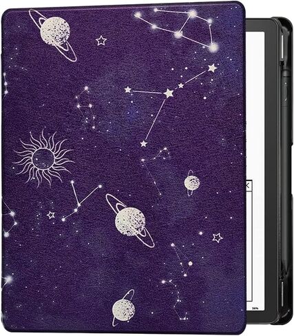 حافظة Slimshell لجهاز Kindle Scribe PU مقاس 10.2 بوصة، غطاء خفيف الوزن من جلد البولي يوريثان مع خاصية التنبيه التلقائي للنوم لجهاز Kindle Scribe (إصدار 2022) مع حامل قلم (أسود للرجال) in Kuwait