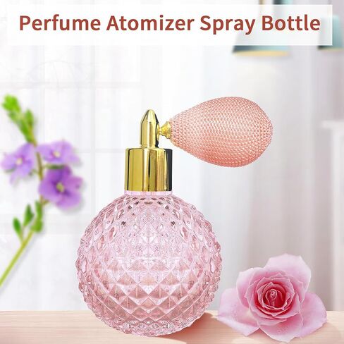 زجاجة عطر لينال، زجاجة رذاذ عتيقة، 3.4 أونصة، زجاجة عطر فارغة قابلة لإعادة الملء، رائعة للعطور، ديكور المنزل، الكوكتيل in Kuwait