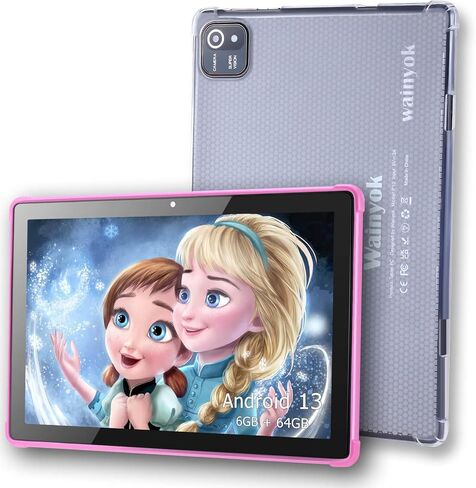 تابلت أندرويد للأطفال بشاشة 10.1 بوصة: 6 جيجابايت + 64 جيجابايت و1 تيرابايت توسيع التابلت مع معالج ثماني النواة بسرعة 2.0 جيجاهرتز | كاميرات مزدوجة 5 ميجابكسل + 8 ميجابكسل، شاشة HD IPS، 2.4G/5G WiFi، بلوتوث 5.0، Google GMS (واضح) in Kuwait