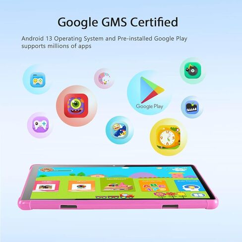 تابلت أندرويد للأطفال بشاشة 10.1 بوصة: 6 جيجابايت + 64 جيجابايت و1 تيرابايت توسيع التابلت مع معالج ثماني النواة بسرعة 2.0 جيجاهرتز | كاميرات مزدوجة 5 ميجابكسل + 8 ميجابكسل، شاشة HD IPS، 2.4G/5G WiFi، بلوتوث 5.0، Google GMS (واضح) in Kuwait