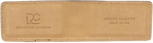 Real Leather Creations Brown Glazed Genuine Alligator Money Clip – Magnetic - American Factory Direct - Strong Shielded Magnets - Money Holder - Made in USA FBA686 in Saudi Arabia