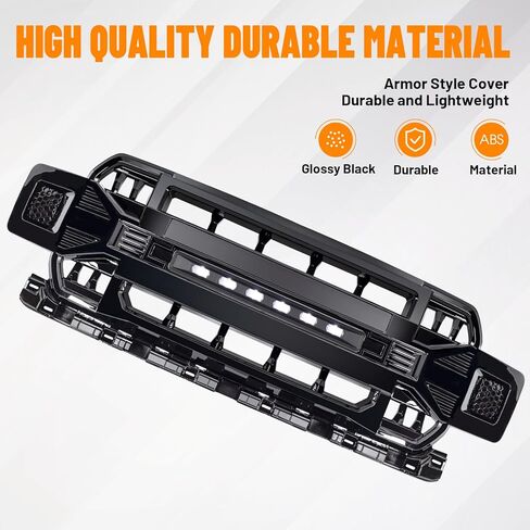 استبدال الشواية الأمامية لـ F150 2018-2020، شبكة المصد الأمامي باللون الأسود غير اللامع مع أضواء للطرق الوعرة in Kuwait