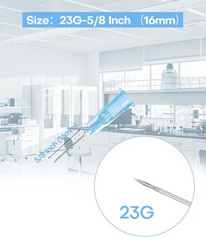 100 Pack 23G 5/8“ (16MM) for Lab Measuring, Individually Packed Luer Lock Accessories for Refilling Liquid, Inks, Plant and Industry in Saudi Arabia