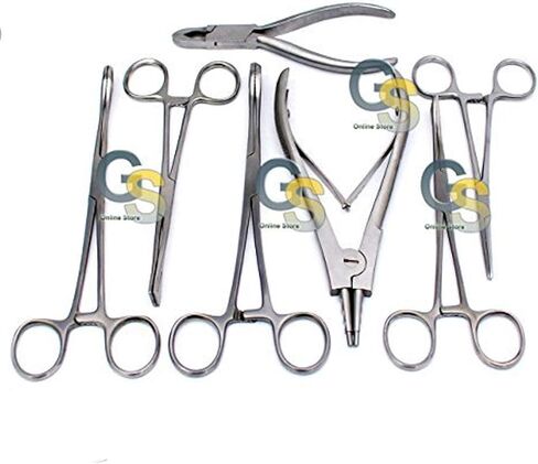 مجموعة أدوات ثقب الجسم مكونة من 7 قطع أدوات ملقط بينينجتون G.S INSTRUMENTS من G.S SURGICAL in Kuwait