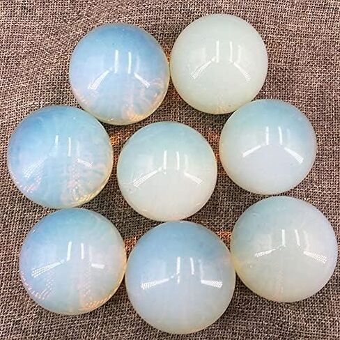 1Pcs 40mm+ Opalite Sphere Polishing Quartz Crystal Ball Reiki Healing 1pc+Wooden Base in Saudi Arabia