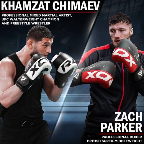 قفازات ملاكمة RDX لتدريب قفازات جلد البقر التايلاندية من أجل الملاكمة، والقتال السجال، رائعة لحقيبة اللكم الثقيلة، وكرة السرعة، ودمية التصارع، ووسادات التركيز in Kuwait