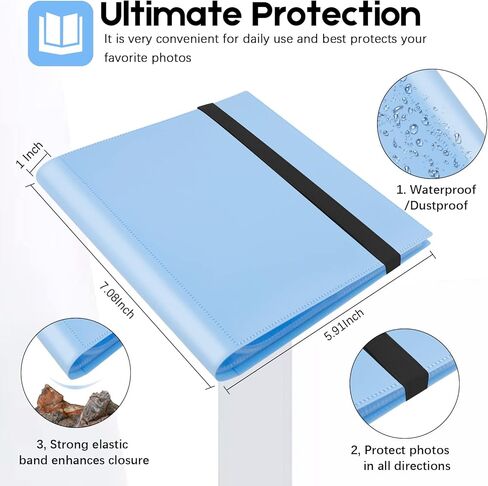 ألبوم صور مقاس 8x10 يحمل صورًا مقاس 8x10، و152 جيبًا كتاب ألبوم صور مقاس 8x10، وألبوم صور مقاس 8x10 مع صفحات داخلية سوداء، أسود in Kuwait