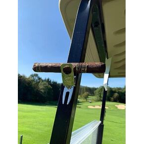 Uliya 5PCS Magnetic Cigar Holder Golf Divot Marker Tool Portable Golf Cart Cigar Holder Clip Multipurpose Golf Accessories Portable Cigar Rest for Golf Cart Black 5PCS