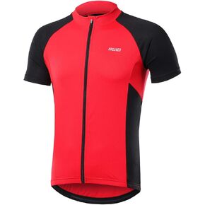 قميص ARSUXEO للرجال بأكمام قصيرة لركوب الدراجات من الجيرسيه وجيب بسحاب 655 in Kuwait