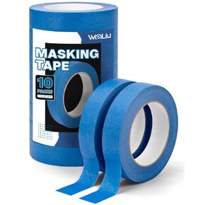 WeLiu Painters Tape 6 Rolls (990 Ft) Masking Tape, Blue Painter’s Tape for Home Office School, DIY Crafts, Labeling, Edge Finishing, 2 Inches x 55 Yards