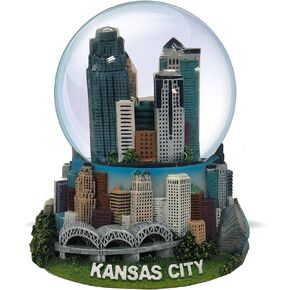 Kansas 3D Snow Globe Water Globe Souvenir Ornament for Home car Gift for Women Kids Girls Mon Granddaughter 3 ½" T