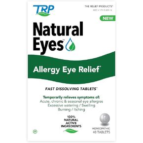 Natural Eyes Allergy Eye Relief Fast Dissolving Tablets for Eye Allergy Symptoms Including Eye Itchiness, Eye Burning, and Excessive Watering of The Eye.