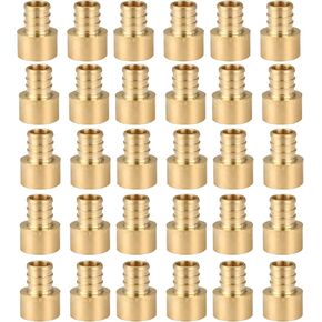 (Pack of 10) PEX 3/4" x 3/4" NPT Female Threaded Adapter,Brass Pex Crimp Adapters Fitting for PEX Pipes in Plumbing Jobs