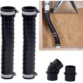 Fernco QwikFlex 24-in. Flexible Pipe Connector Kit for Offset or Hard To Reach 1-1/2-in. SCH40 PVC DWV Connections