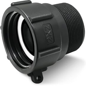 275 330 Gallon IBC Tote Adapter 2" Female Buttress Coarse Thread x 2" Male NPT Pipe Thread IBC Tote Connector Food Grade Water Tank Adapter (1)