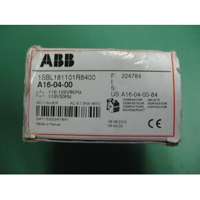 ABB A16-04-00-84 4P, Contactor, IEC, 120V AC