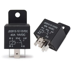 EHDIS 12V Motor Relay 5 Pin Coil 40amp Spdt Model No.: JD2912-1Z-12VDC 40A 14VDC, Contactor Relay Switch Power, Auto Switches & Starters, 2 Pack