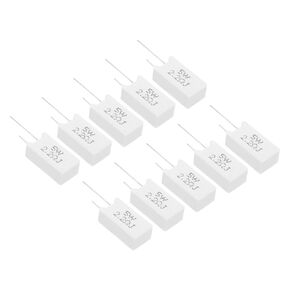 PATIKIL 0.05 Ohm Resistors, 20Pcs 5W Ceramic Cement Resistor Power Cement Resistor Kit Tolerance 5% for Power Adapters Audio Computer TV Circuit Board