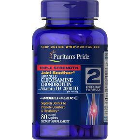 Puritan's Pride Glucosamine, Chondroitin & MSM-3 Per Day Formula by Puritan’s Pride, Caplet, 480 count