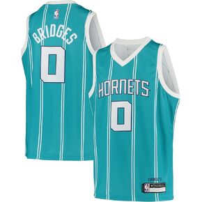 Miles Bridges Charlotte Hornets #0 Infants Toddler Aqua Icon Edition Jersey