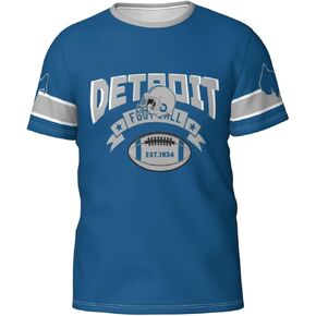 Detroit Shirts Gifts for Men Women Youth Football Novelty Gameday Tee Short Sleeve Sports Team City Apparel