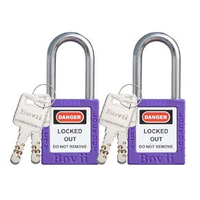 Boviisky Loto Locks -2 Red Lockout Lock，Keyed Different, 2 Keys Per Lock, OSHA Compliant Lockout Lagout Lock.
