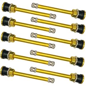 TR545D Truck Tire Valve Stems, 60 Degree Brass Valve Stems Compatible with Alcoa 22.5in 24.5in Aluminum Wheels 9.7mm Rim Hole (Pack of 10), Clamp-in Brass Valve Stem for Truck and Bus Tires