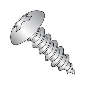 Small Parts 0807APT188 18-8 Stainless Steel Sheet Metal Screw, Plain Finish, Truss Head, Phillips Drive, Type A, #8-15 Thread Size, 7/16" Length (Pack of 100)