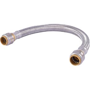 SharkBite Max 1/2 x 18 Inch Flexible Repair Coupling Hose, Push to Connect Brass Plumbing Fitting, PEX Pipe, Copper, CPVC, PE-RT, HDPE, UR3008FX18