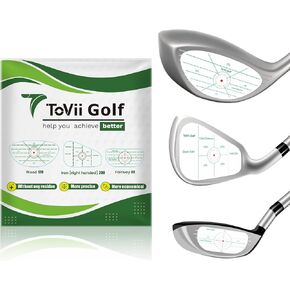 ToVii Golf Impact Tape Set 200~400Pcs, Self-Teaching Sweet Spot and Shot Consistency Analysis Golf Club Face Impact Stickers for Woods Irons and Fairway Clubs