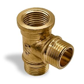 Pipe Tee 1/2" Female x 1/2" Male x1/2" Male Fittings Connector Brass NPT Pack of 1