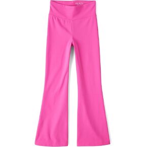 The Children's Place Girls' Flare Legging Pants, Pink Summer